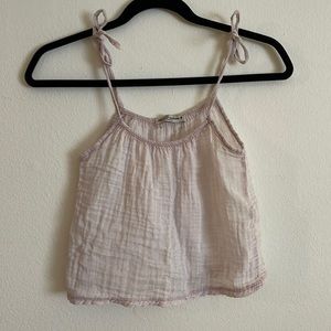 Madame Framboise Italian Linen Cropped Tank